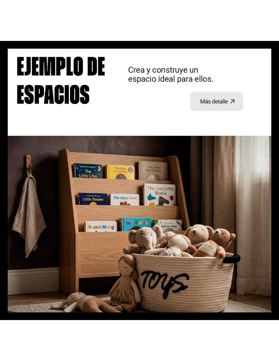 Canasta para juguetes Onyxo de algodón