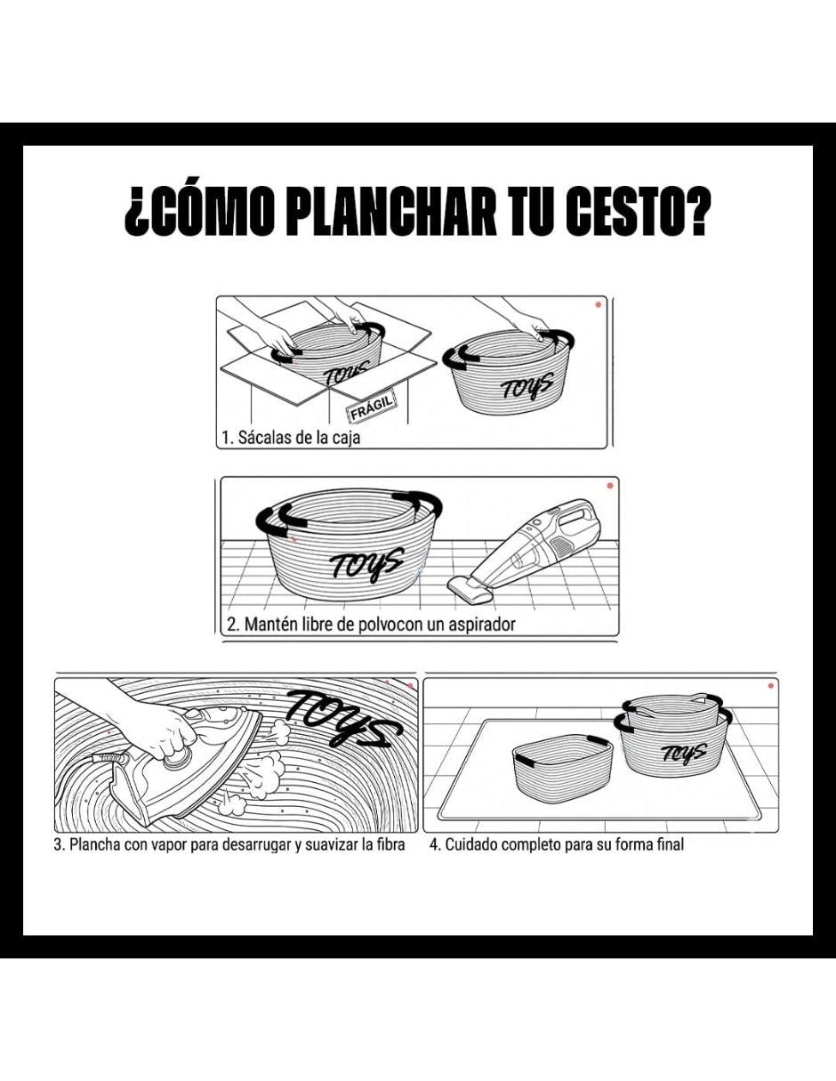 Canasta para juguetes de algodón 5