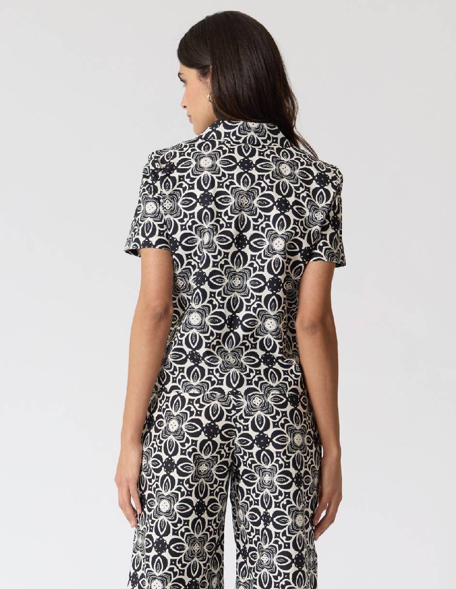 Blusa Criteria manga corta para mujer