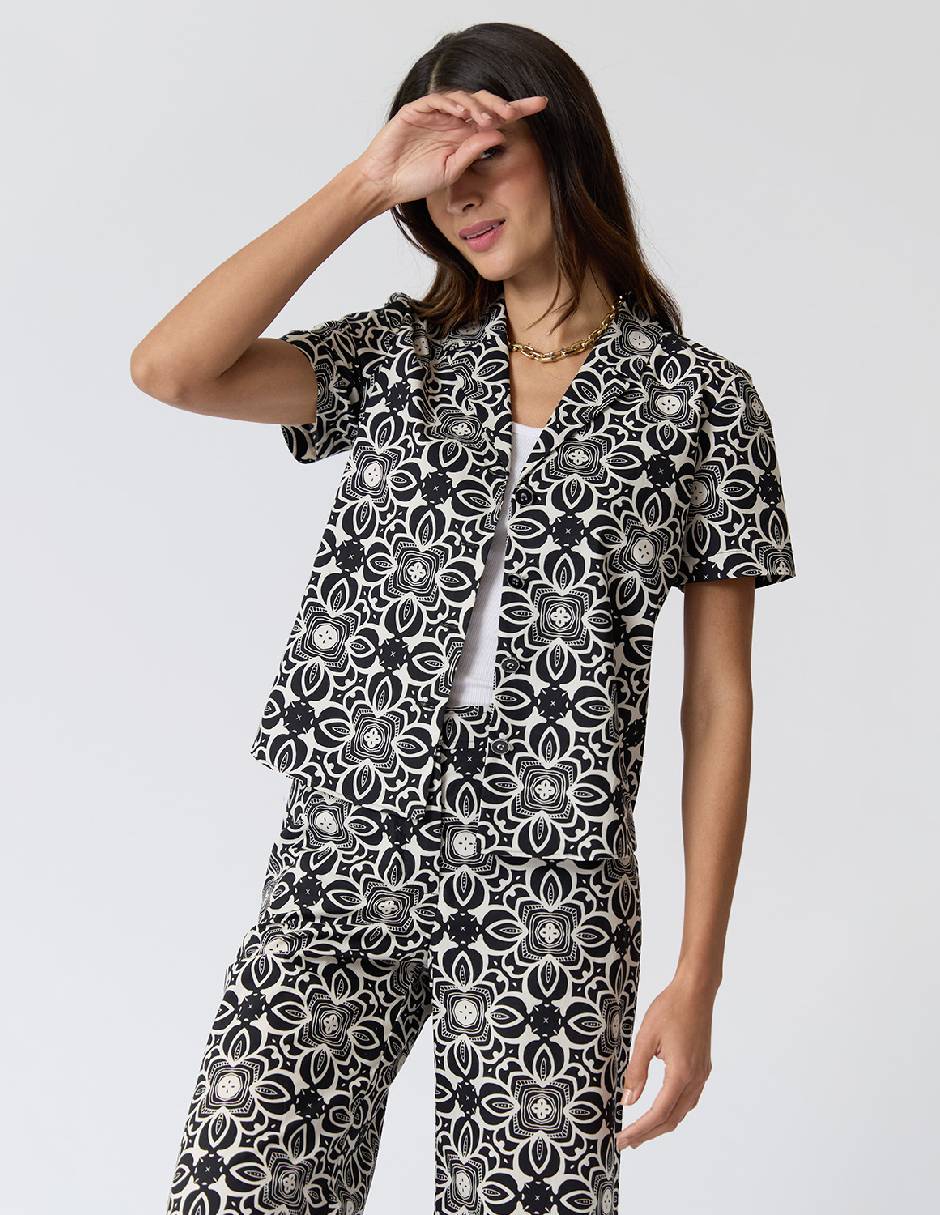 Blusa Criteria manga corta para mujer