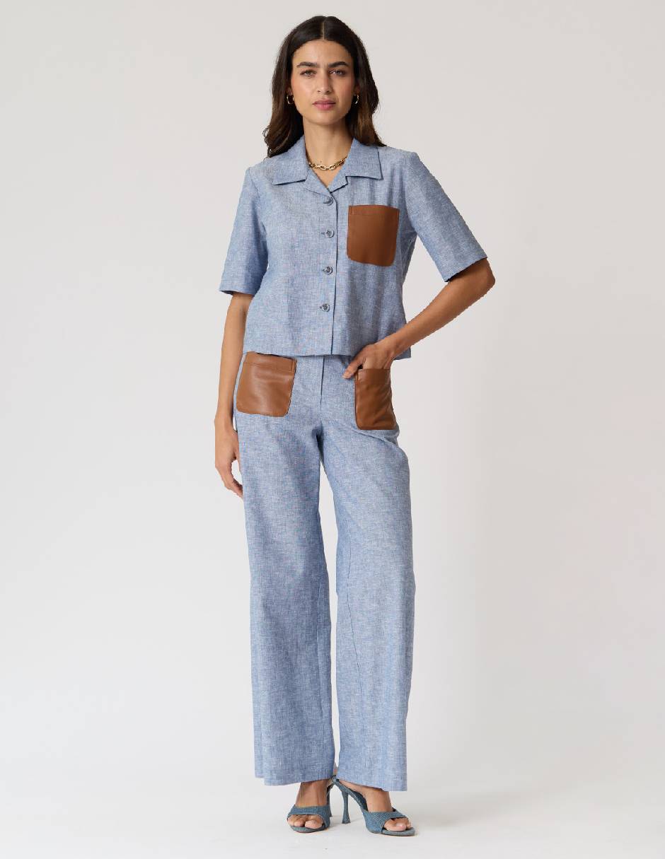 Pantalón regular regular para mujer 4