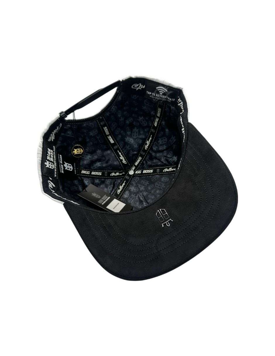 Gorra visera curva snapback big boss gallo negro blanco para hombre