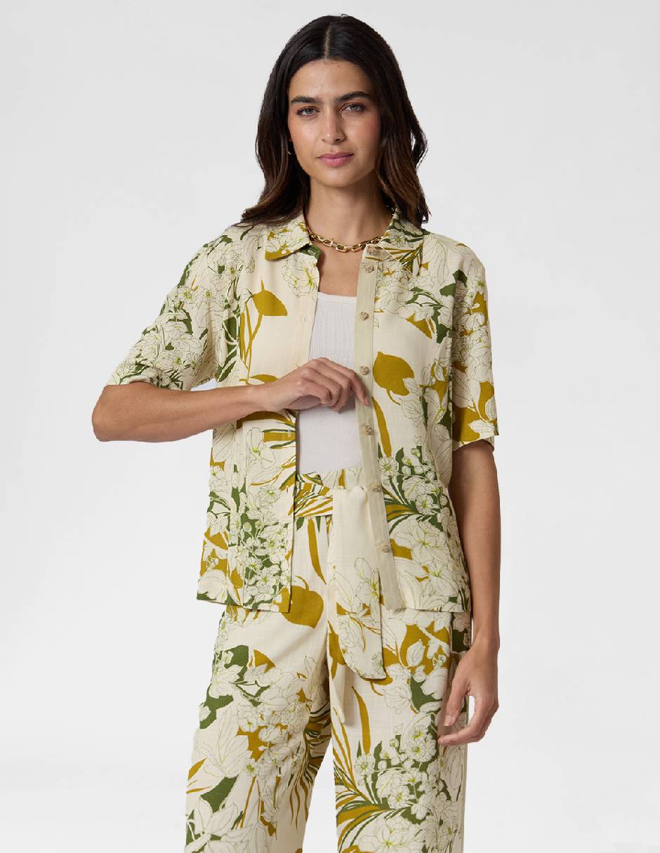 Blusa manga corta para mujer
