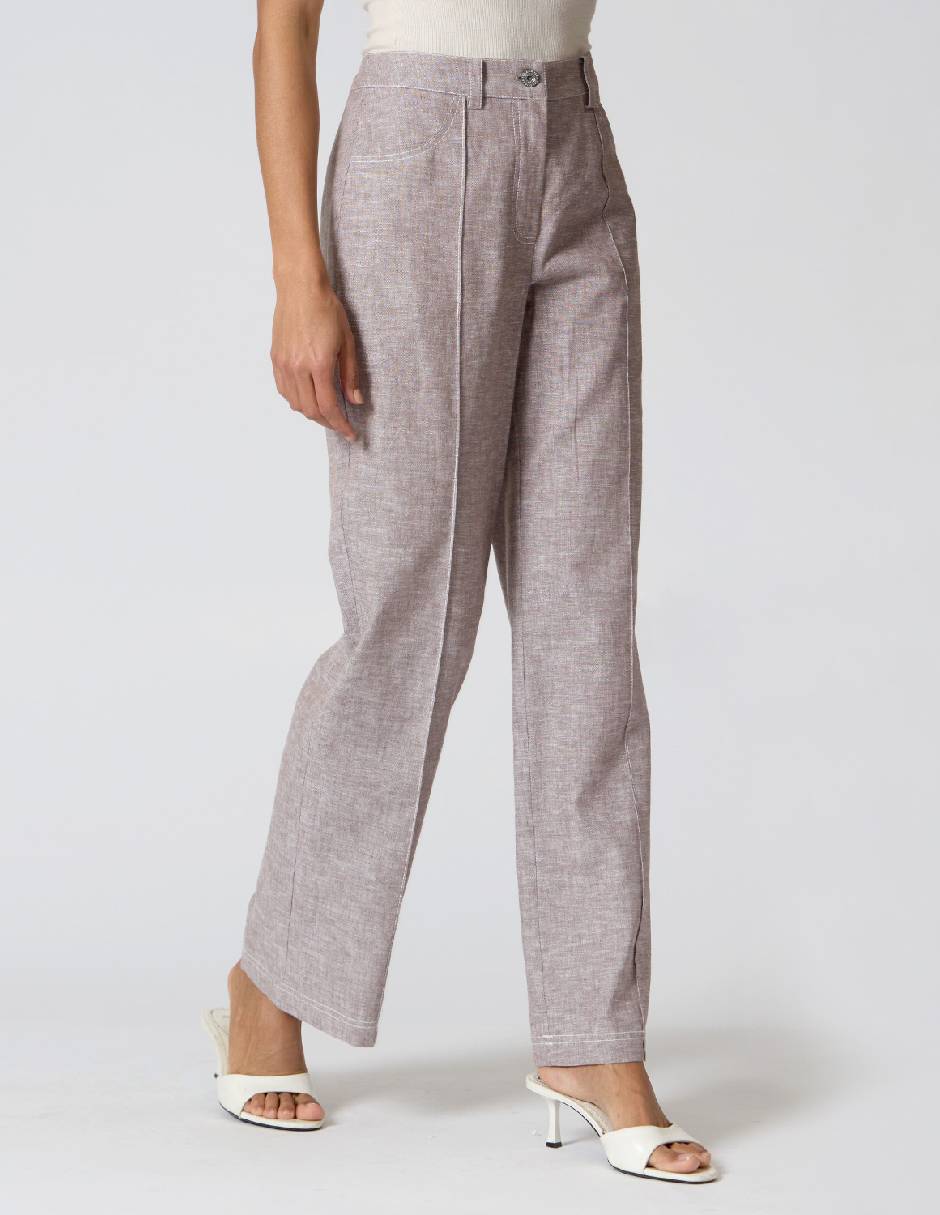 Pantalón regular regular para mujer 6