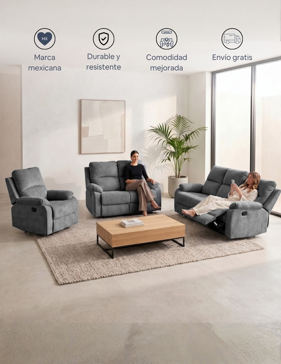 Sala 3 piezas Sala 321 reclinable Monza 4