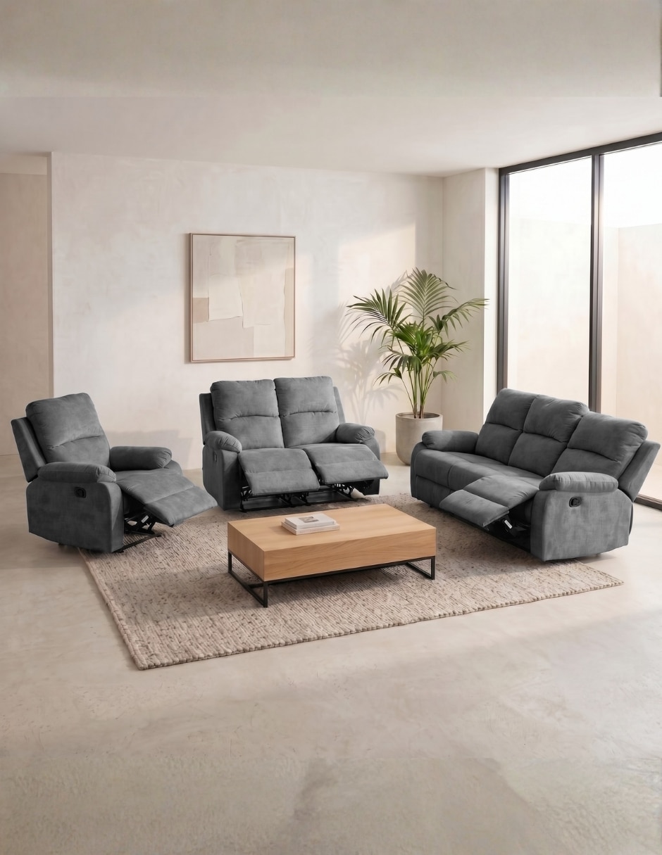 Sala 3 piezas Sala 321 reclinable Monza 2