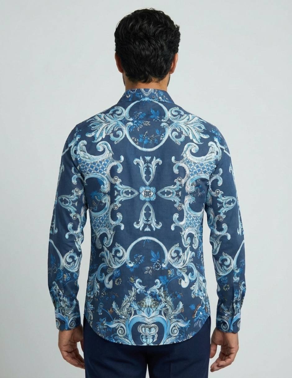 Camisa casual manga larga para hombre 3