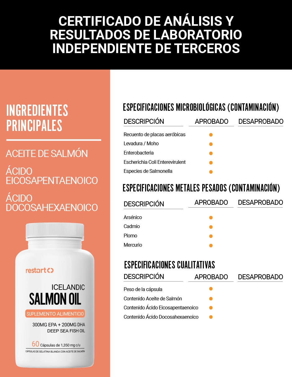 Aceite de salmón icelandic omega 3 restart con aceite de salmón