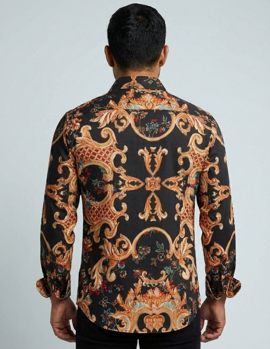 Camisa casual manga larga para hombre 2