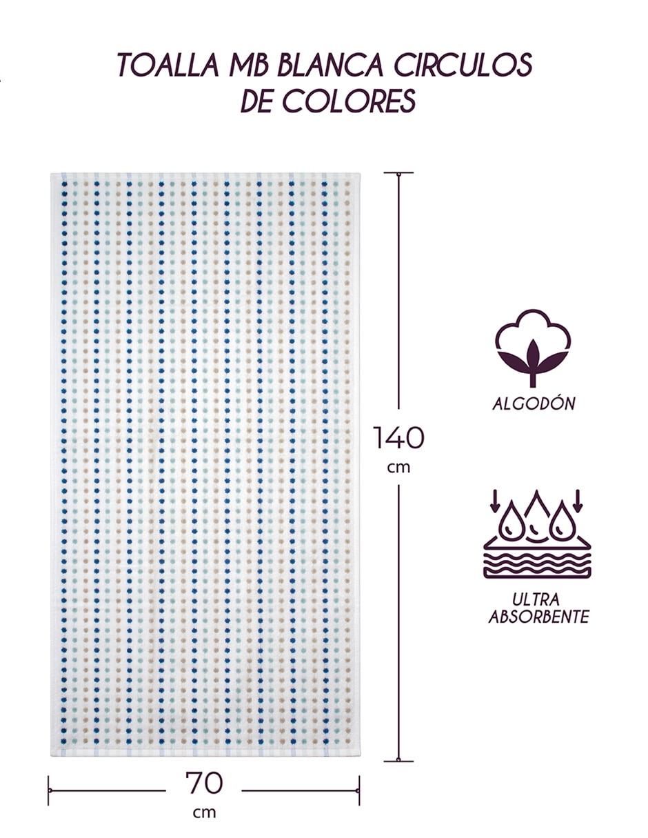 Toalla home access premium azula de algodón