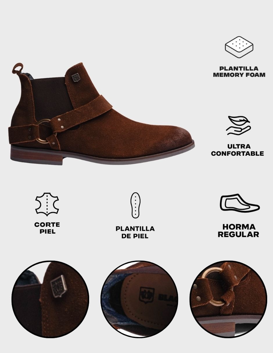Botas hombre black peppers de piel para hombre