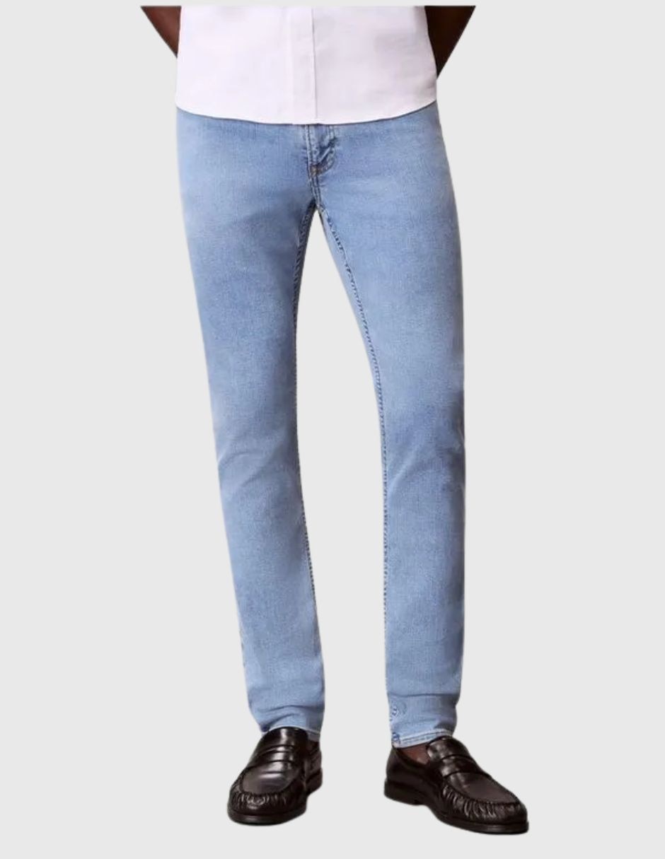 Jeans regular lavado medio para hombre