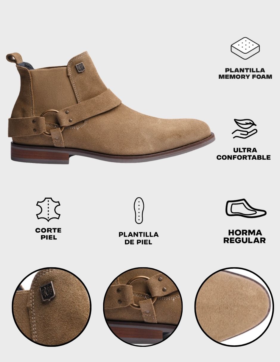 Botas hombre black peppers de piel para hombre