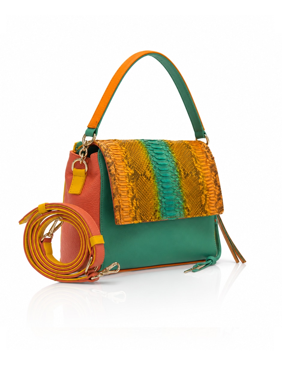 Bolsa crossbody altura siete de piel para mujer