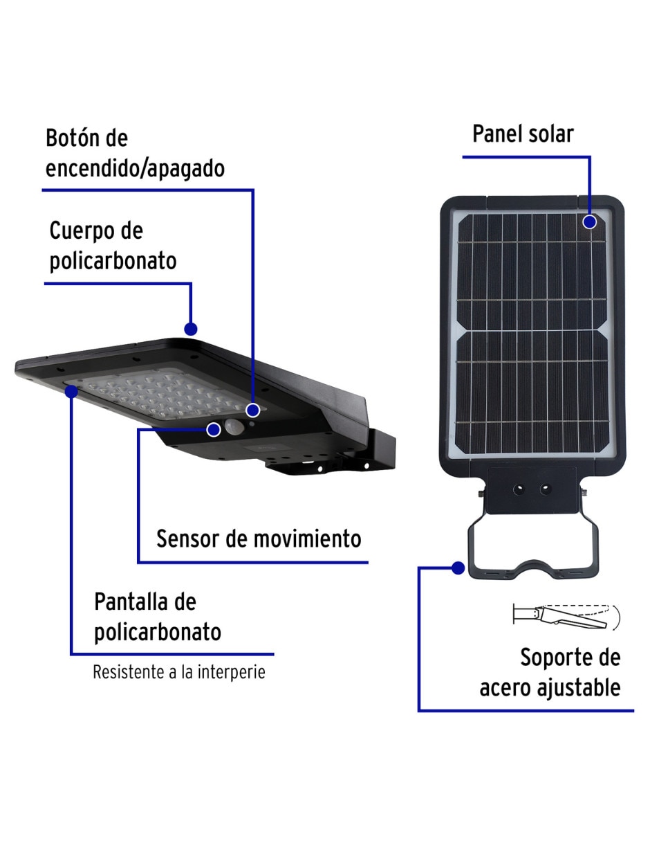Lámpara solar Volteck Lait led Suburbano Solar