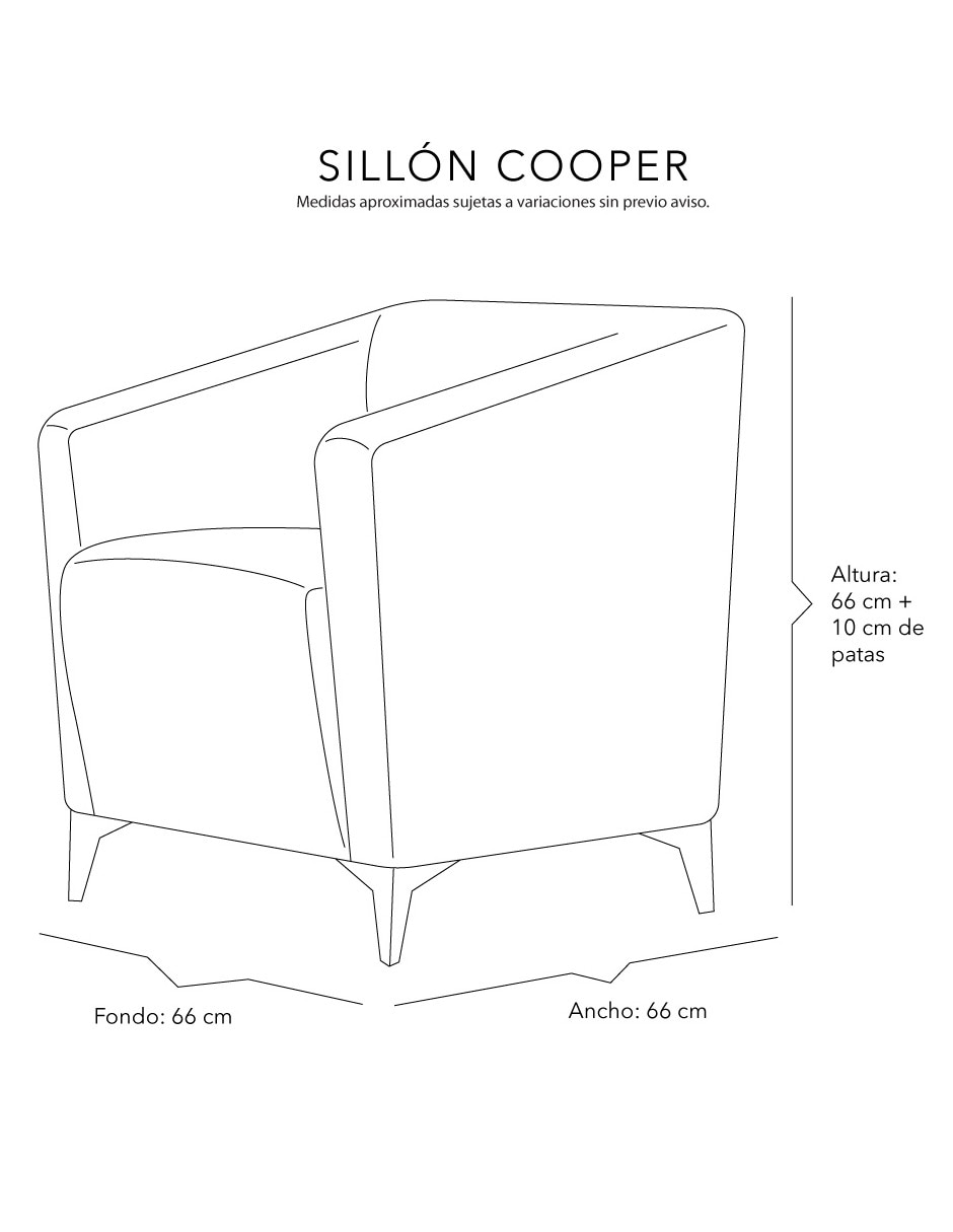 Sillón cooper de tela 5