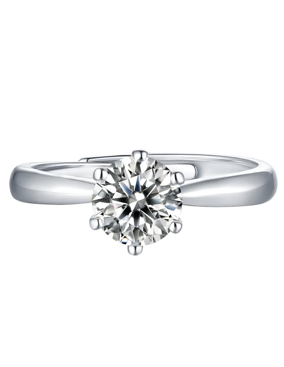 Anillo de compromiso de Plata P 925 Moissanita 2