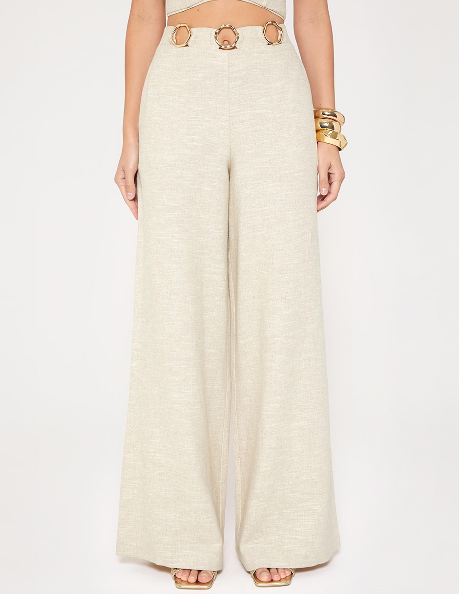 Pantalón relaxed studio f palazzo para mujer
