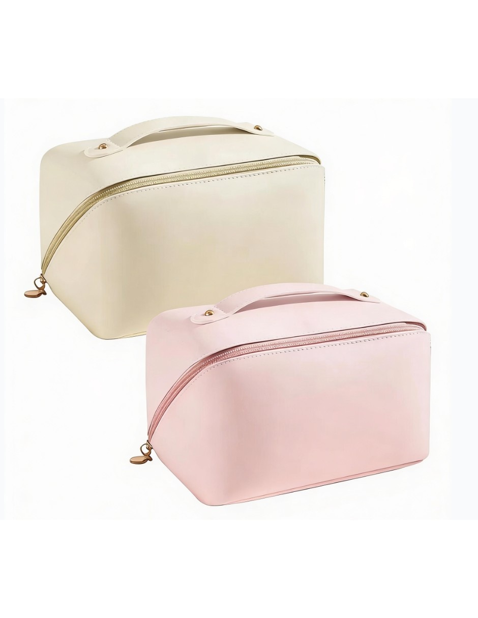 Set cosmetiquera para maquillaje genérica cosmeetiquerade cuero 2 piezas para mujer