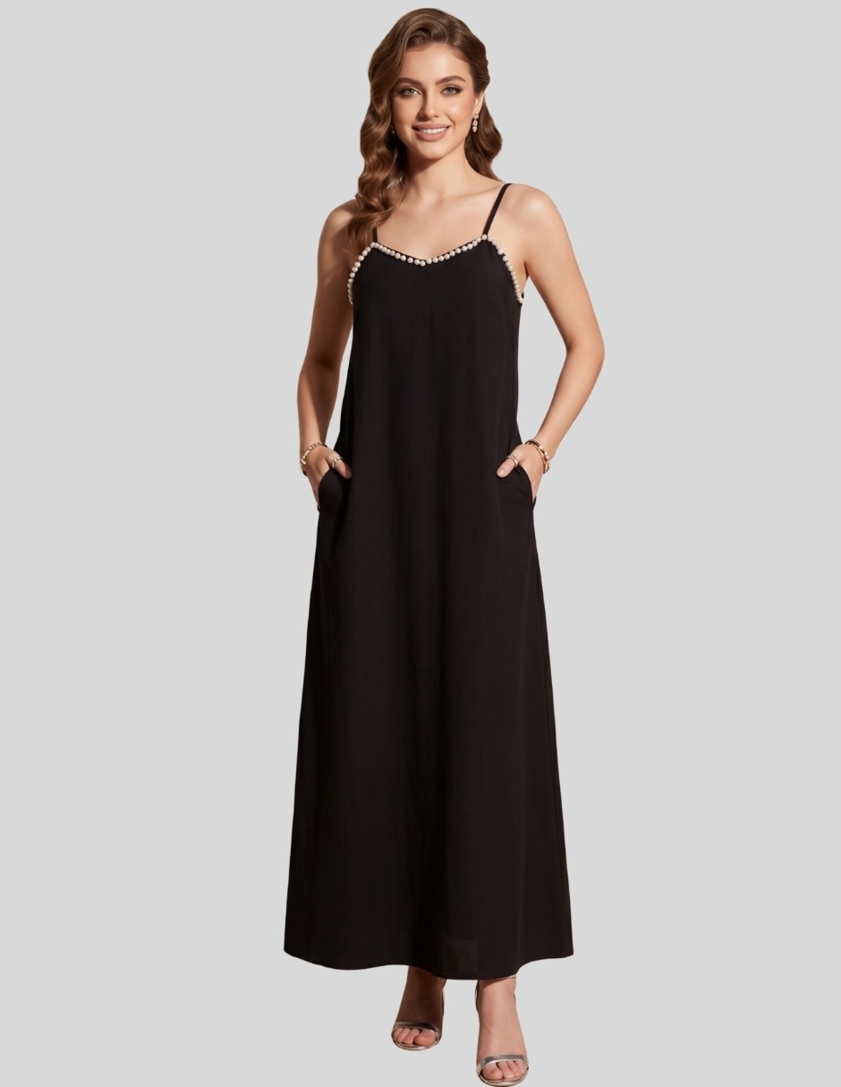 Vestido largo largo casual malabis vestido largo satinado mujer para mujer