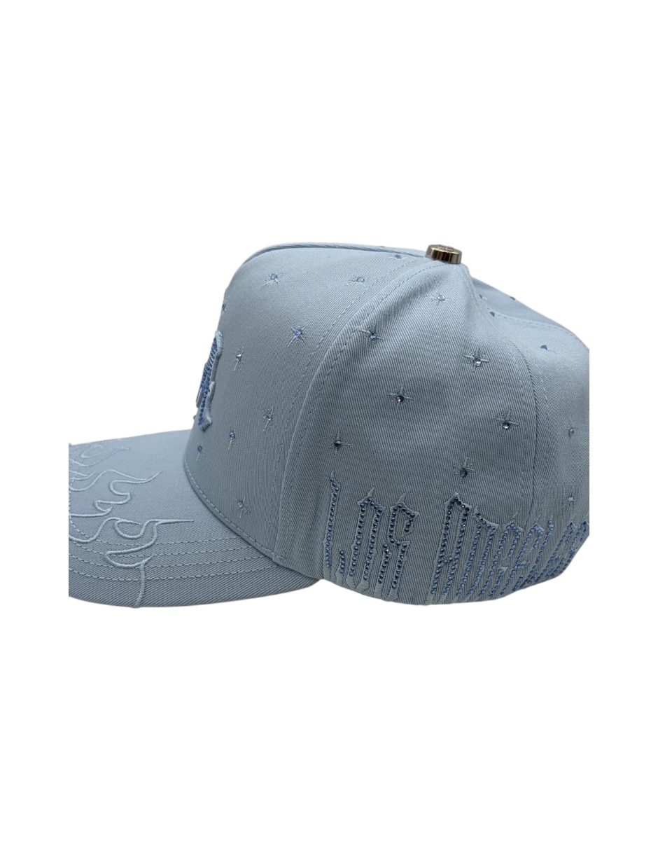 Gorra visera curva snapback big boss la flame blue para hombre