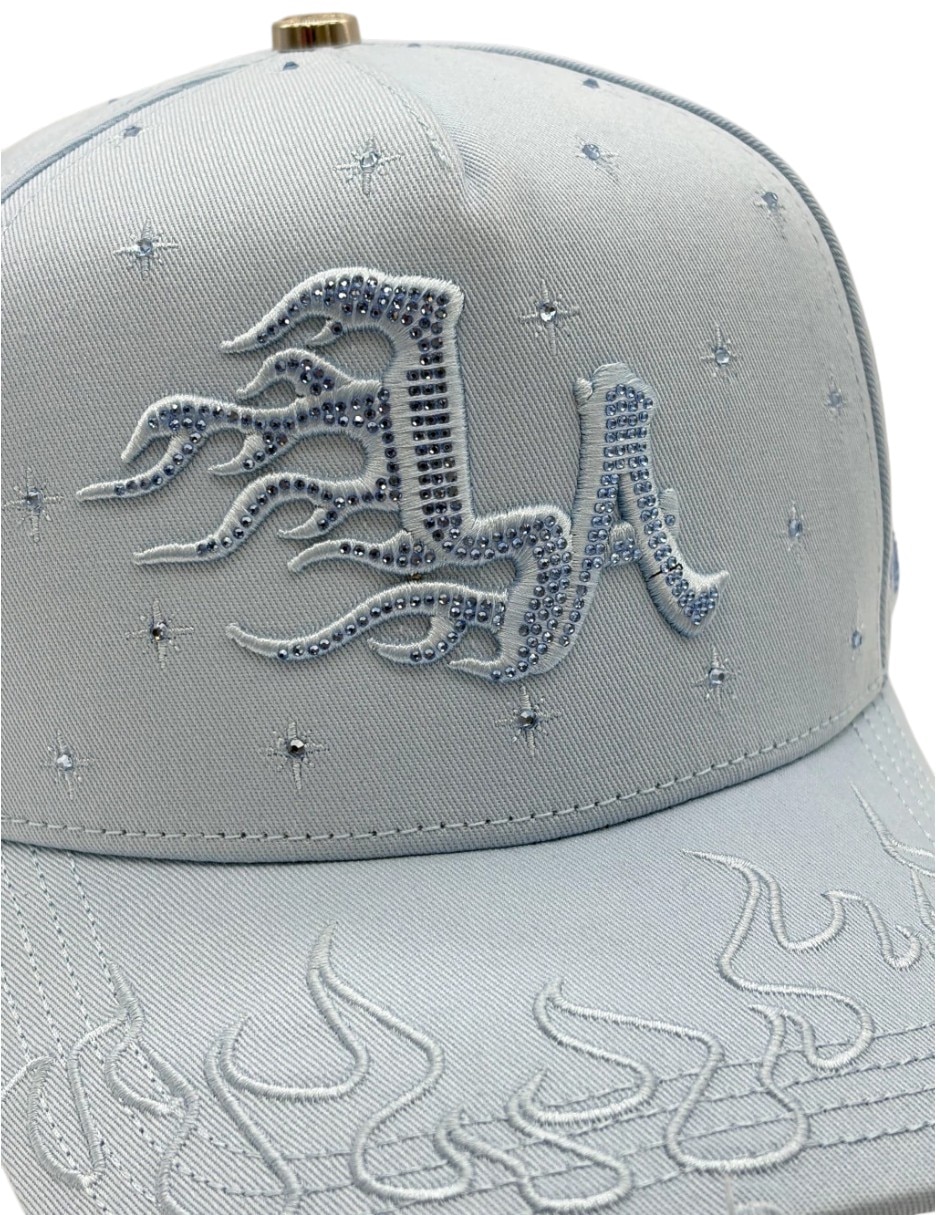 Gorra visera curva snapback big boss la flame blue para hombre