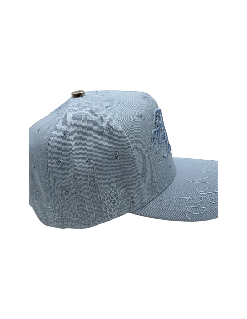 Gorra visera curva snapback big boss la flame blue para hombre