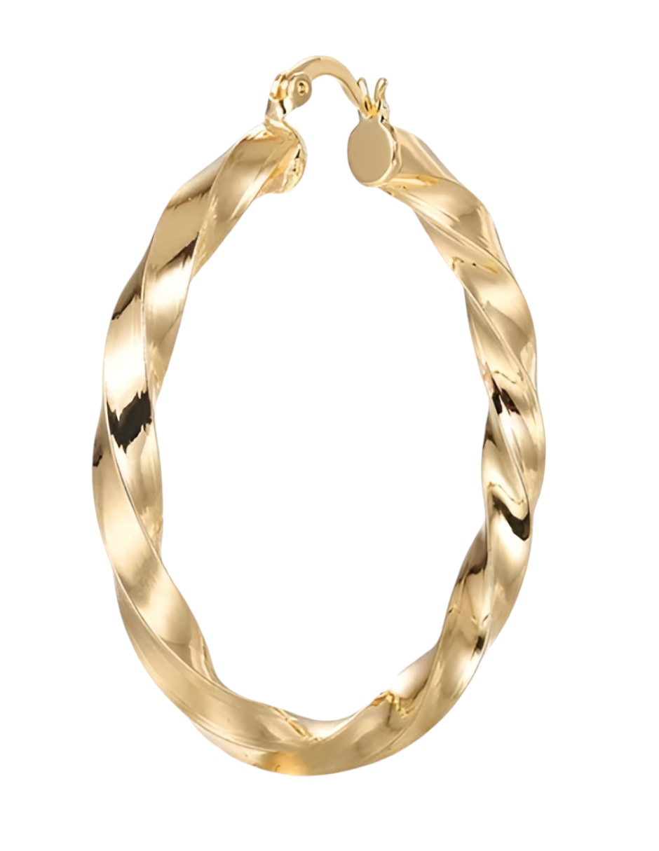 Arracadas de oro 18 k con acabado brillante