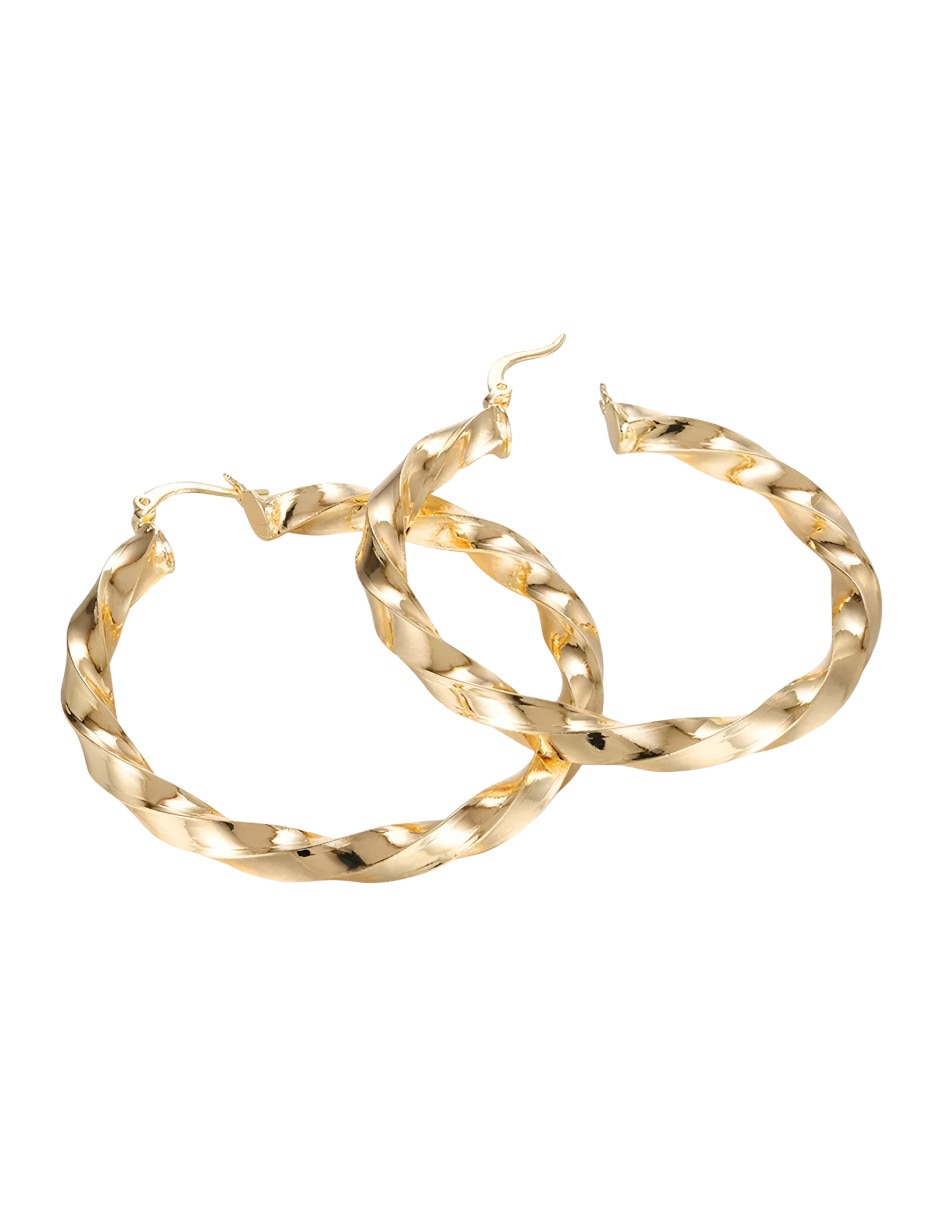 Arracadas de oro 18 k con acabado brillante