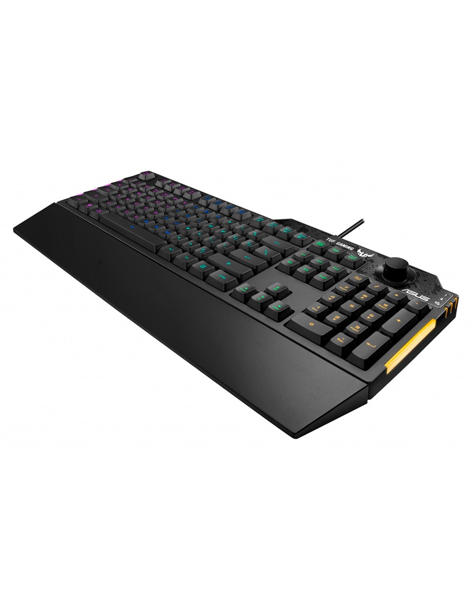 Teclado gamer USB-a 2.0 aserty español con interruptor membrana cœpula de goma 90mp01x0-bkaa00 6