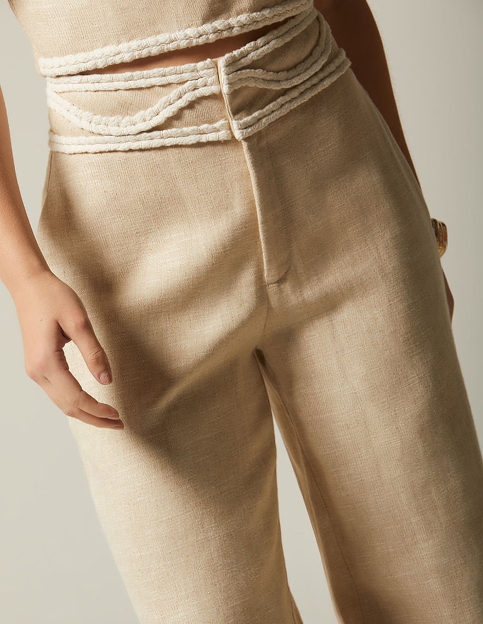 Pantalón relaxed palazzo para mujer 4
