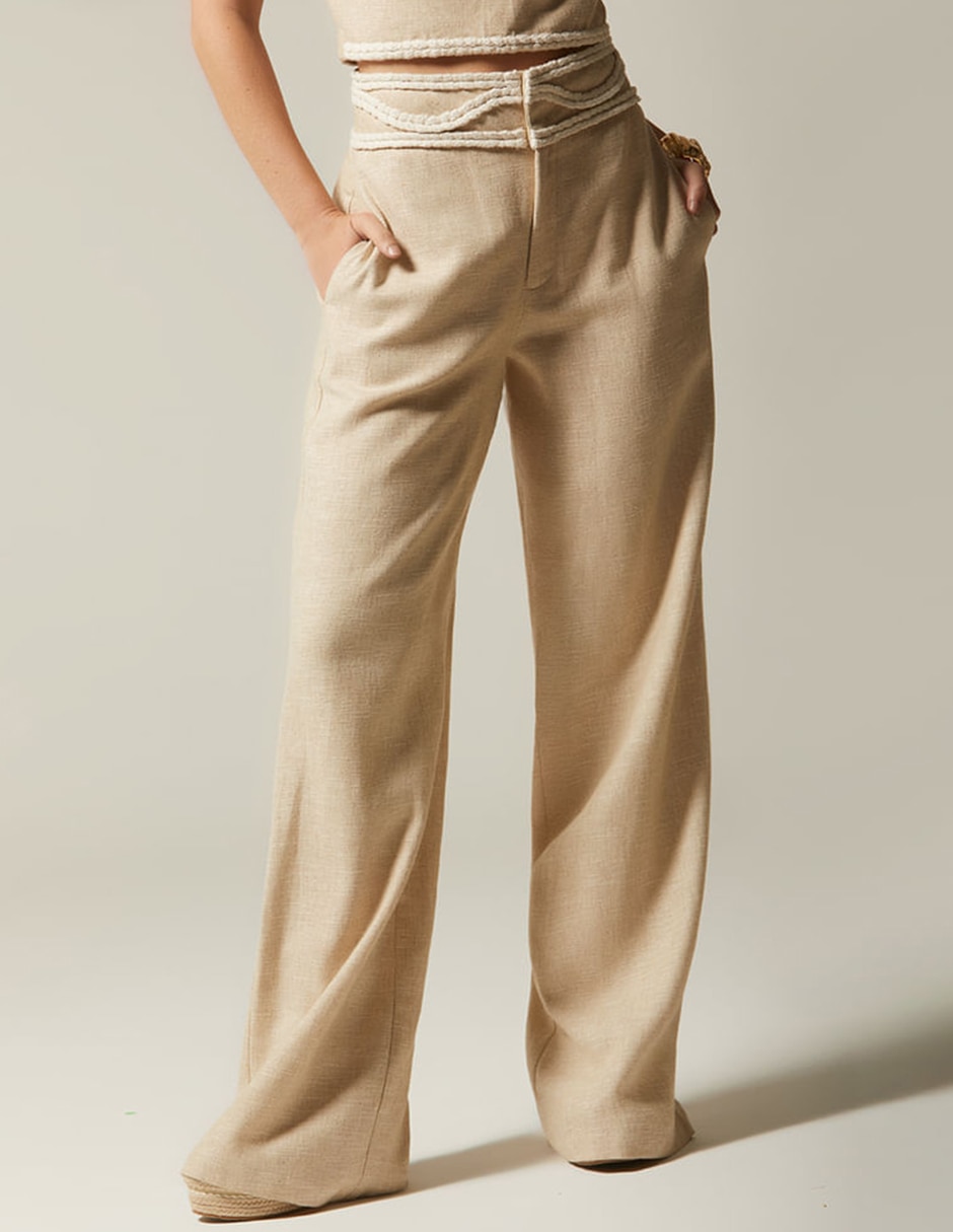 Pantalón relaxed palazzo para mujer Pantalón relaxed palazzo para mujer