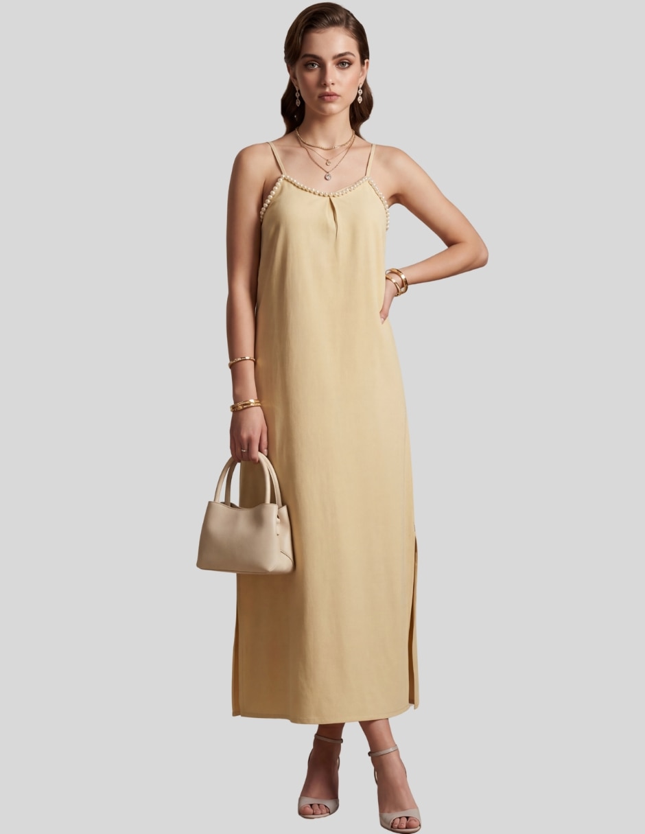 Vestido largo largo casual malabis vestido largo satinado mujer para mujer