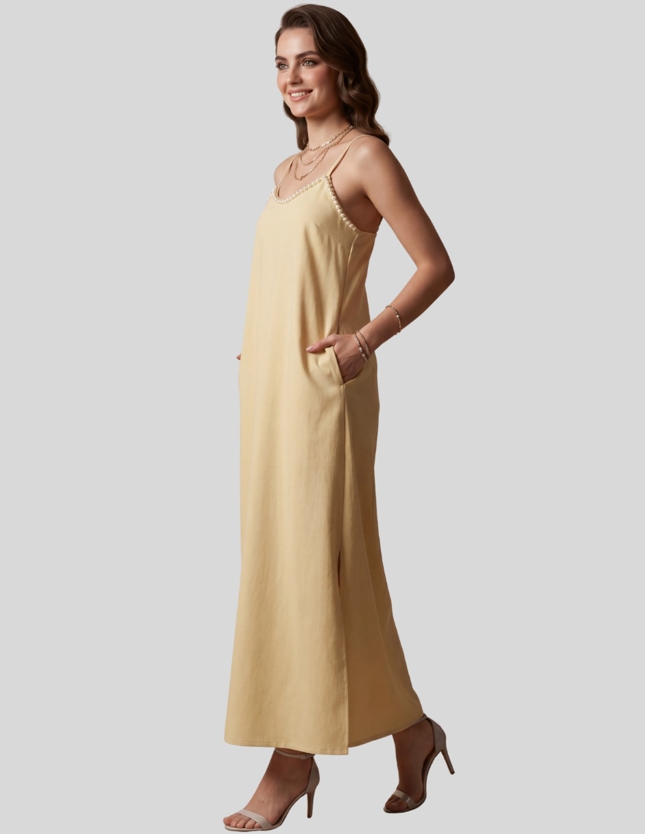 Vestido largo largo casual malabis vestido largo satinado mujer para mujer