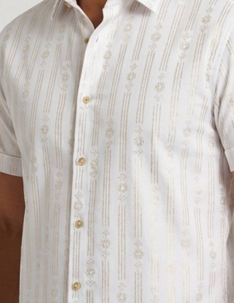Camisa casual pavini manga corta para hombre