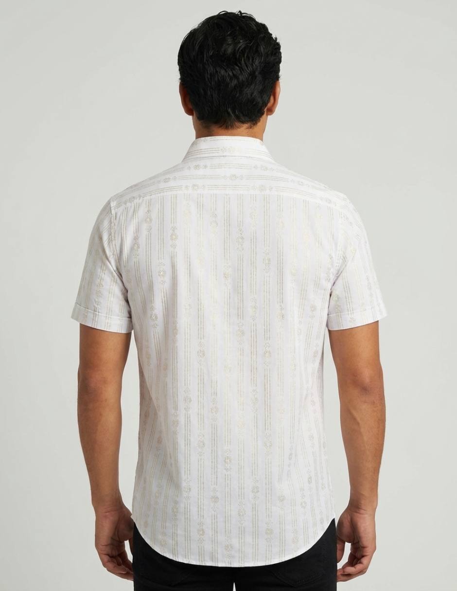 Camisa casual pavini manga corta para hombre
