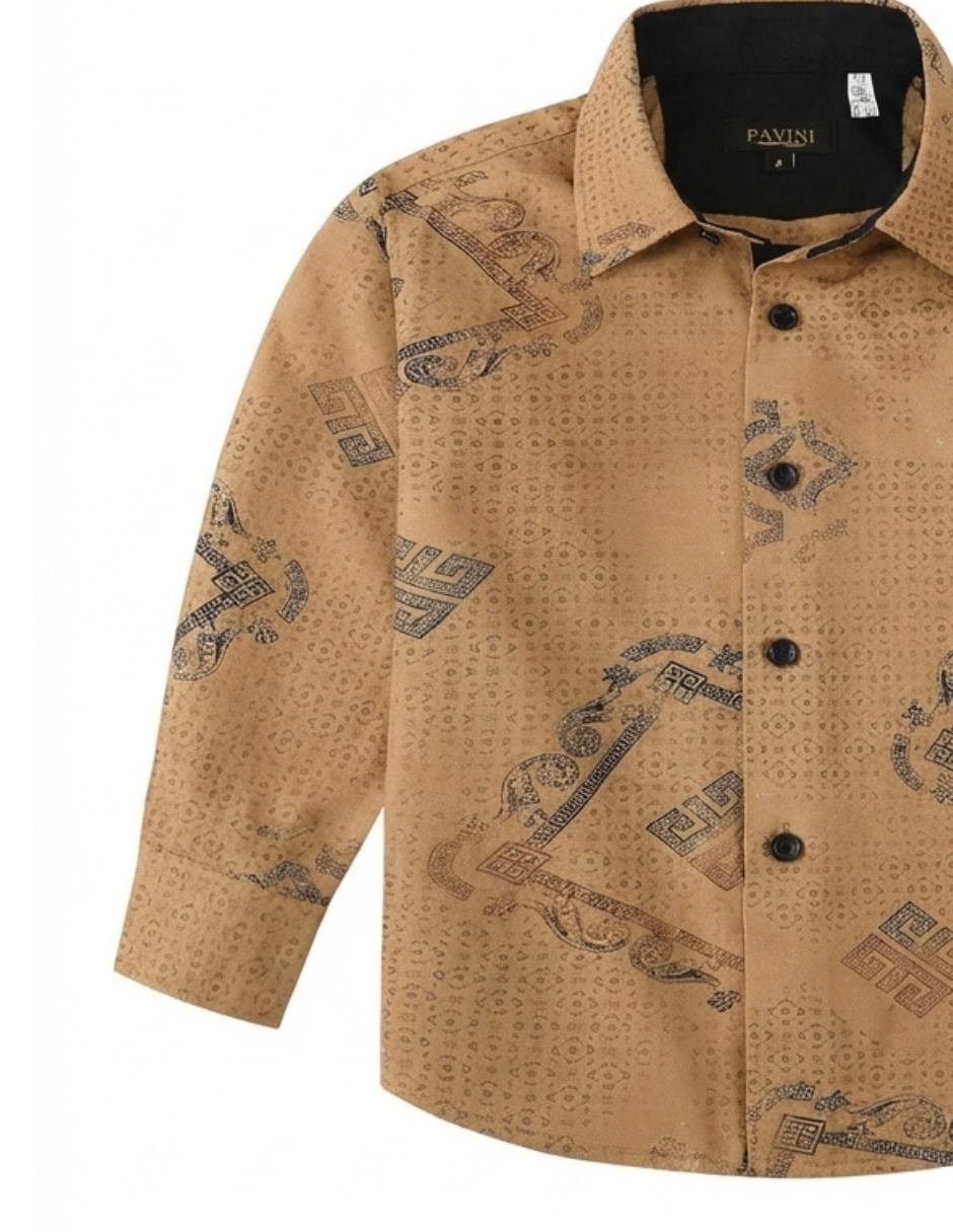Camisa infantiles casual pvkls033 manga larga para niño 2
