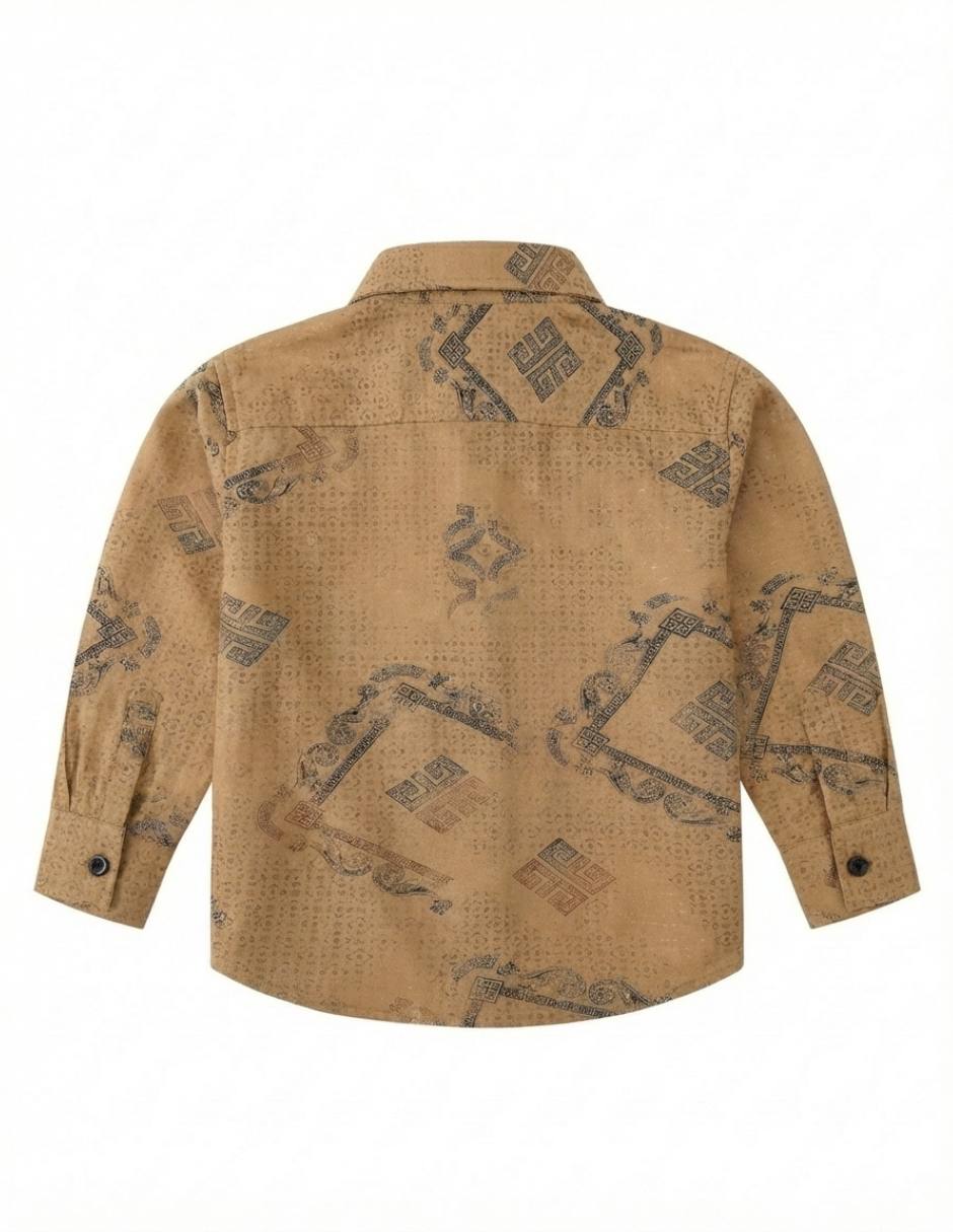 Camisa infantiles casual pvkls033 manga larga para niño 3