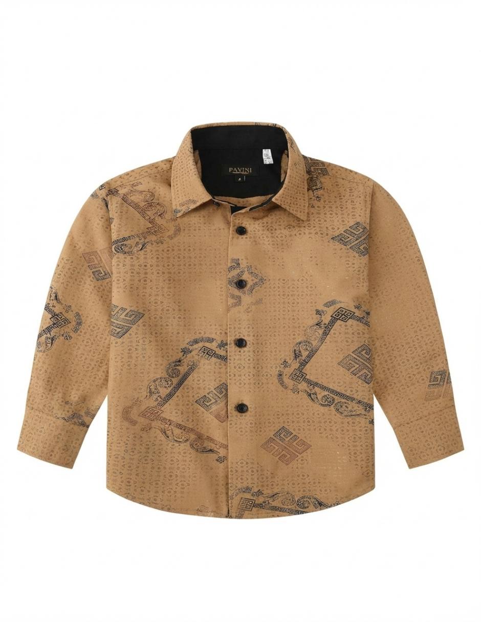 Camisa infantiles casual pvkls033 manga larga para niño 1
