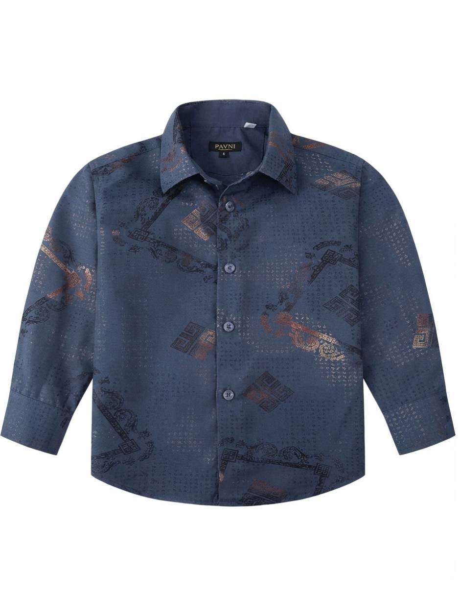 Camisa infantiles casual pvkls033 manga larga para niño