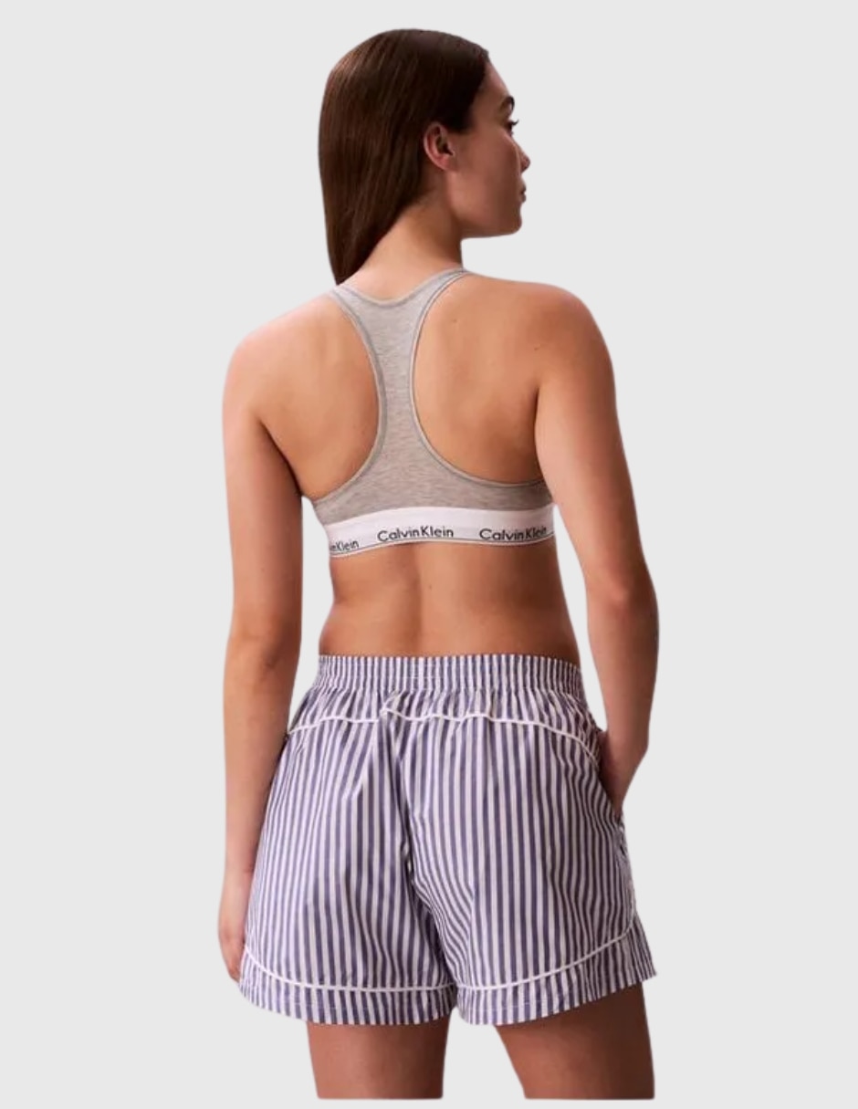 Short pijama mujer a rayas de algodón para mujer 5