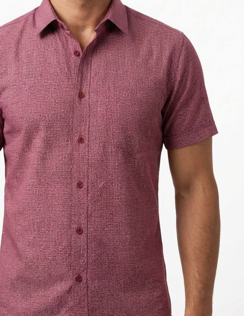 Camisa casual pavini manga corta para hombre