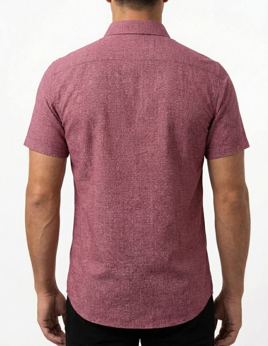 Camisa casual pavini manga corta para hombre