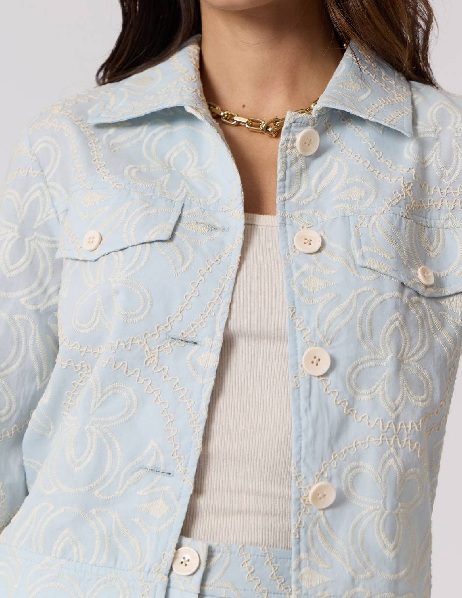 Chamarra casual criteria de algodón para mujer