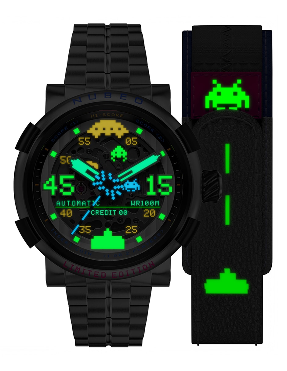 Reloj orion automatic space invaders edición limitada para hombre nb-6110- 3