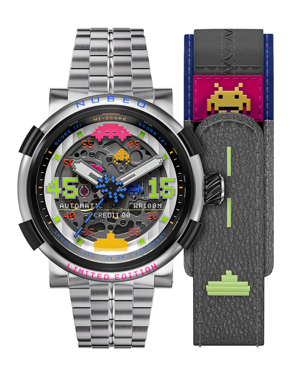 Reloj orion automatic space invaders edición limitada para hombre nb-6110- 1