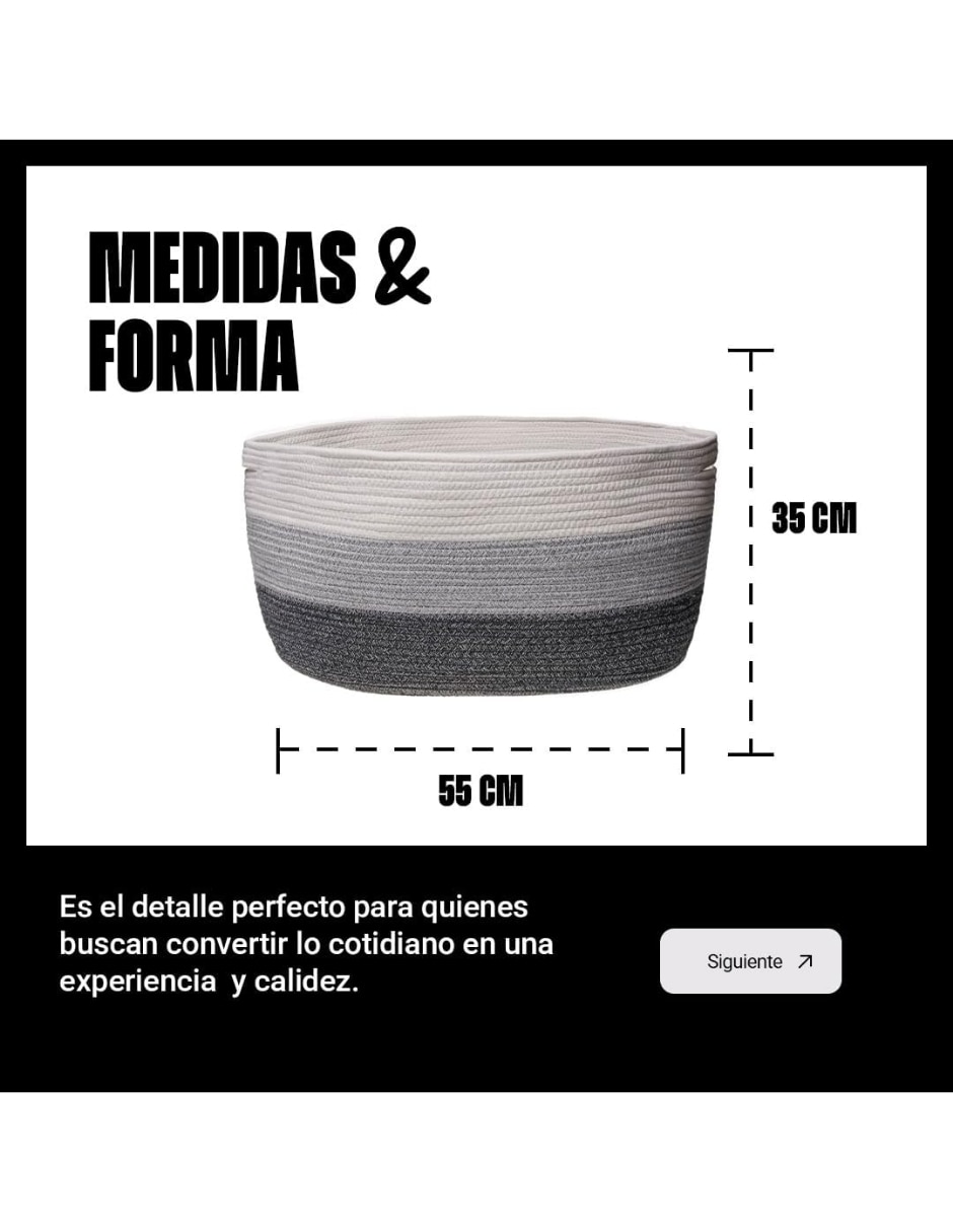 Cesto multiusos de algodón 9