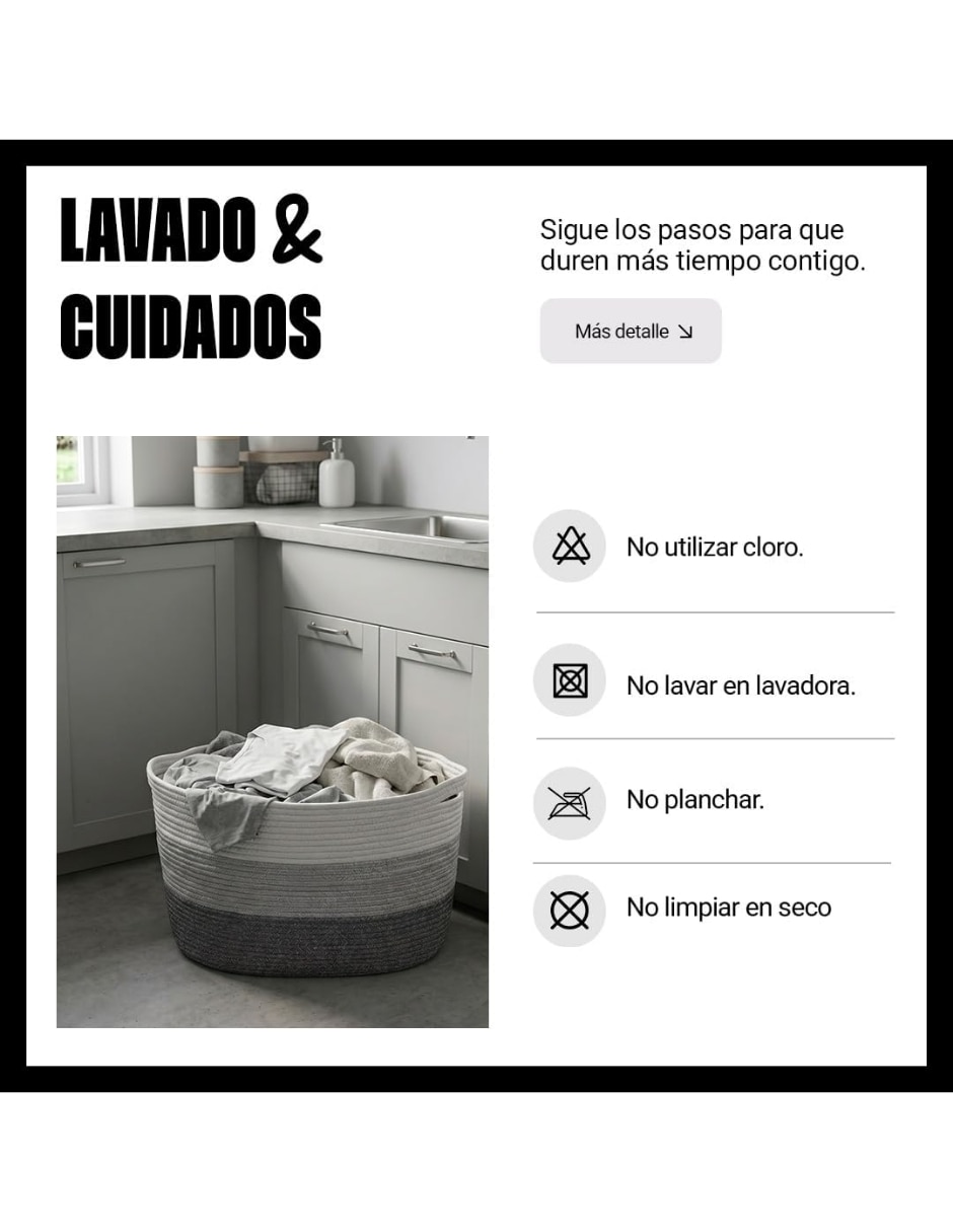Cesto multiusos de algodón 6