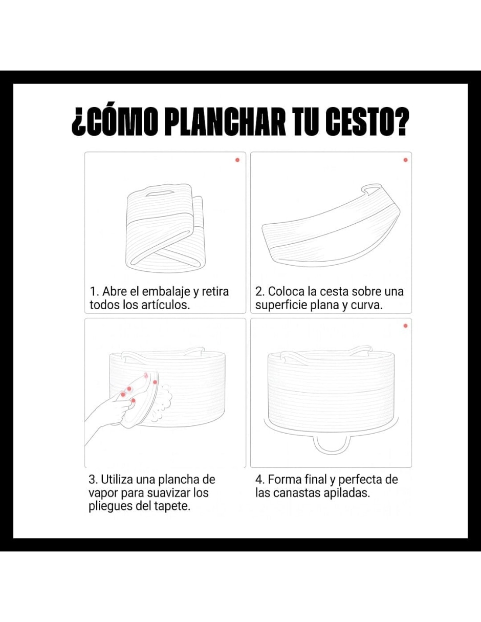 Cesto para ropa de algodón 2