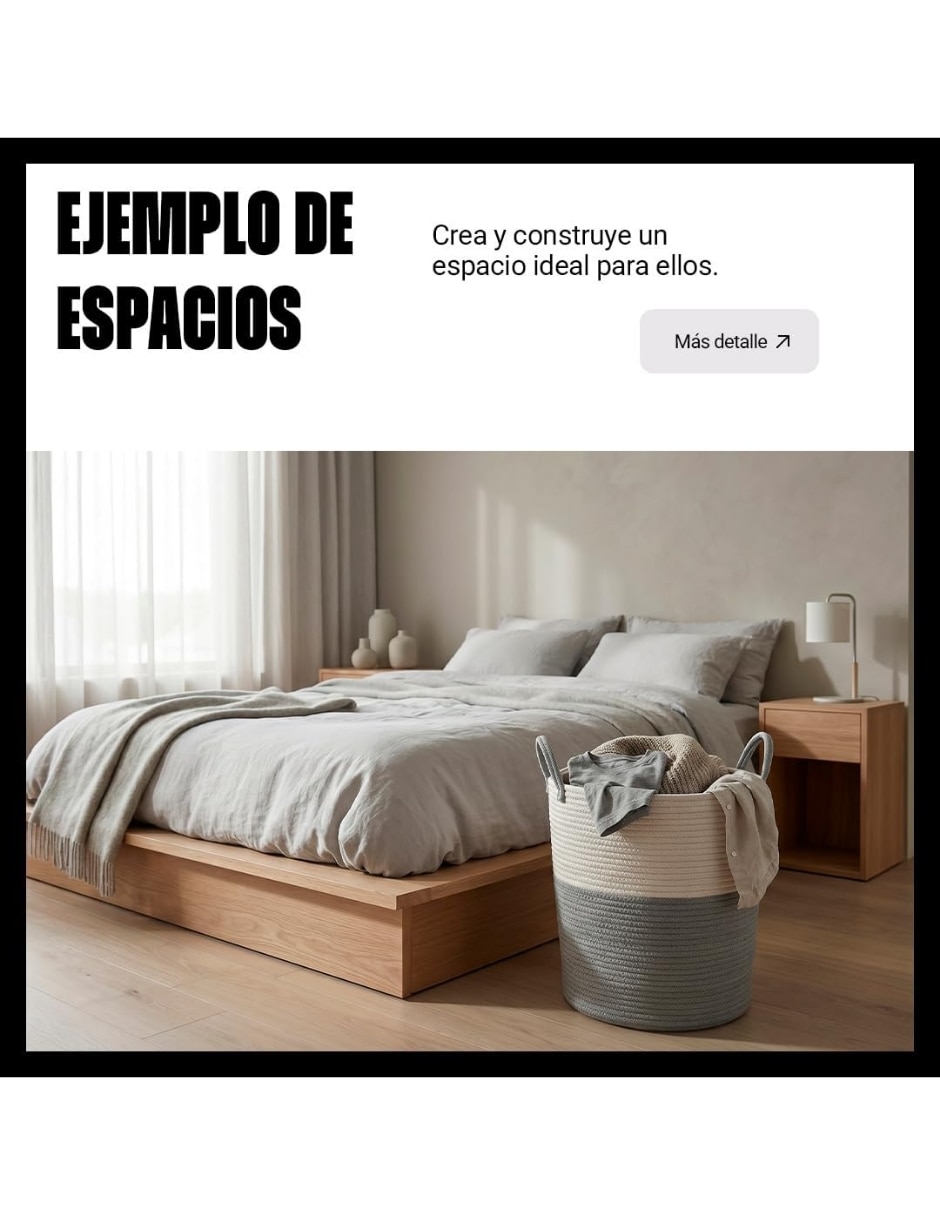 Cesto para ropa de algodón 4